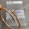 Premium 1:1 Cartier Juste un Clou Bracelet Replica – Custom Solid 18K Rose Gold with Diamonds