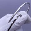 Premium 1:1 Cartier Juste un Clou Bracelet Replica – Custom Solid 18K White Gold with Diamonds