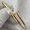 Premium 1:1 Cartier Juste un Clou Bracelet Replica – Custom Solid 18K Yellow Gold with Diamonds