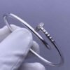 Premium 1:1 Cartier Juste un Clou Bracelet Replica – Custom Solid 18K White Gold with Diamonds