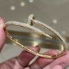 Premium 1:1 Cartier Juste un Clou Bracelet Replica – Custom Solid 18K Yellow Gold with Diamonds