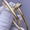 Premium 1:1 Cartier Juste un Clou Bracelet Replica – Custom Solid 18K Yellow Gold with Diamonds