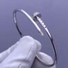 Premium 1:1 Cartier Juste un Clou Bracelet Replica – Custom Solid 18K White Gold with Diamonds