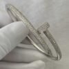 Premium 1:1 Cartier Juste un Clou Bracelet Replica – Custom Solid 18K White Gold with Diamonds