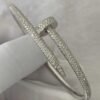 Premium 1:1 Cartier Juste un Clou Bracelet Replica – Custom Solid 18K White Gold with Diamonds