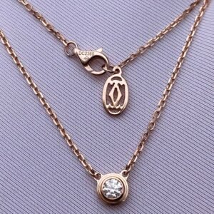 Premium 1:1 Cartier d’Amour Pendant, Brilliant-Cut Diamond, Large Model Replica – Custom Solid 18K Rose Gold