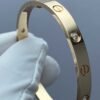 Premium 1:1 Cartier LOVE Bracelet,Single-Screw Closure, Classic Model, 4 Diamonds Replica – Custom Solid 18K Yellow Gold