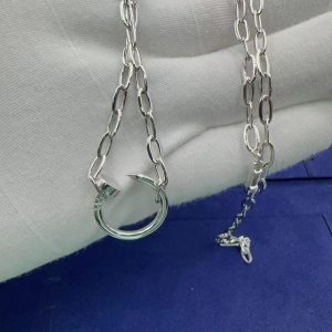 Premium 1:1 Cartier Juste Un Clou Necklace Replica – Custom Solid 18K White Gold