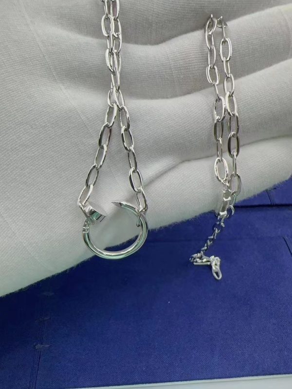 Premium 1:1 Cartier Juste Un Clou Necklace Replica – Custom Solid 18K White Gold