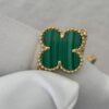 Premium 1:1 Van Cleef & Arpels Vintage Alhambra Bracelet, 5 motifs, Malachite Replica – Custom Solid 18K Yellow Gold