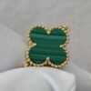 Premium 1:1 Van Cleef & Arpels Vintage Alhambra Bracelet, 5 motifs, Malachite Replica – Custom Solid 18K Yellow Gold