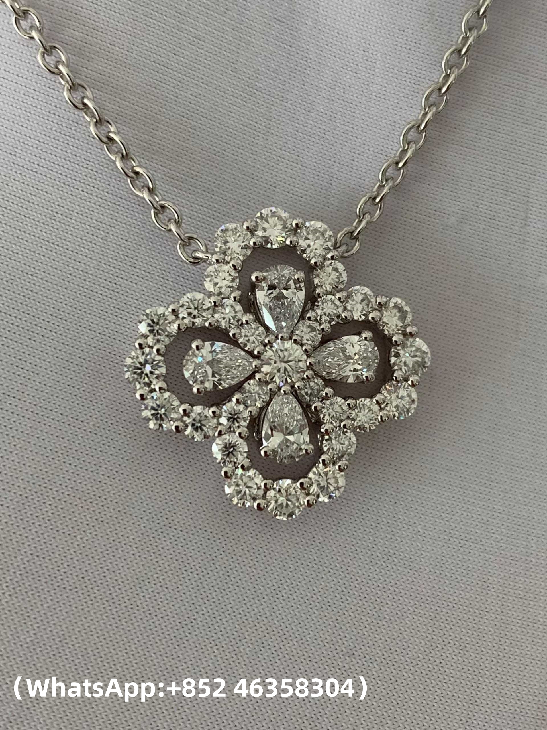 Premium 1:1 Harry Winston Diamond Loop Necklace Replica – Custom Solid 18K Gold Pendant Necklace