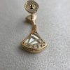 Premium 1:1 Bvlgari Divas' Dream Fan-Shaped Drop Earrings Set with Mother-Of-Pearl and a Brilliant-Cut Diamond Replica – Custom Solid 18k Rose Gold