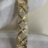 Premium 1:1 Chanle Coco Crush Bracelet Quilted Motif, Diamonds Replica – Custom Solid 18k Yellow Gold
