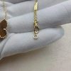 Premium 1:1 Van Cleef & Arpels Lucky Alhambra Butterfly Pendant, Tiger Eye Replica – Custom Solid 18k Yellow Gold