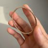 Premium 1:1 Chopard Ice Cube Bangle, Ethical Rose Gold, Half-set Diamonds – Custom Solid 18K Rose Gold
