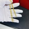 Premium 1:1 Cartier Santos De Cartier Bracelet, Chain Design, Medium Model Replica – Custom Solid 18K Yellow Gold