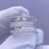 Premium 1:1 Messika Move Diamond Pave Romana Ring Replica – Custom Solid 18k White Gold