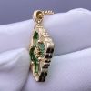 Buccellati OPERA TULLE ENAMEL Gold and Green Enamel Pendant