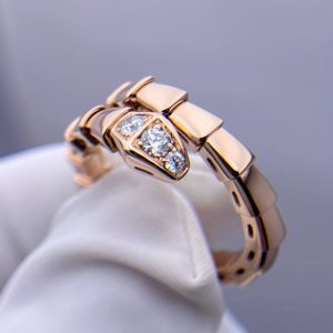 custom Bvlgari Serpenti Viper Single-Spiral Ring