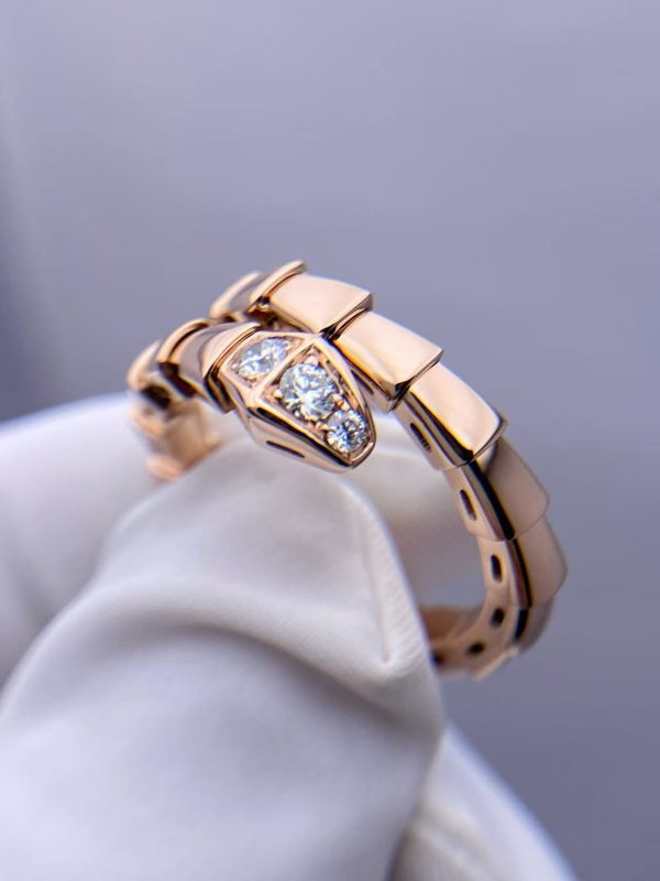 custom Bvlgari Serpenti Viper Single-Spiral Ring