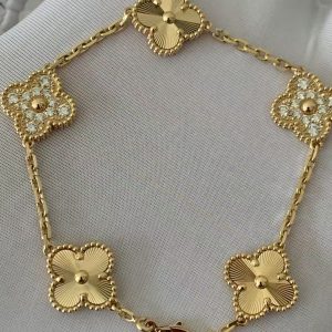 Custom Van Cleef & Arpels Vintage Alhambra Bracelet