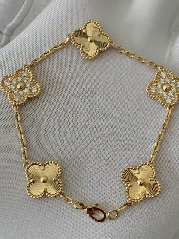 Custom Van Cleef & Arpels Vintage Alhambra Bracelet