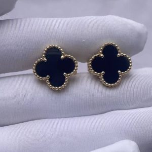 Custom Van Cleef & Arpels Vintage Alhambra Earrings