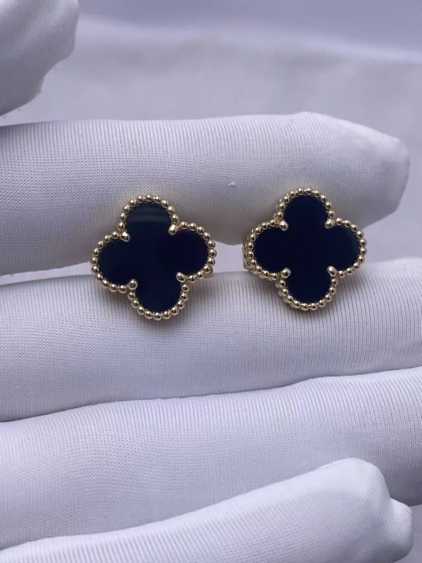 Custom Van Cleef & Arpels Vintage Alhambra Earrings