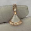 Premium 1:1 Bvlgari Divas' Dream Pendant Necklace Set with a Round Brilliant-Cut Diamond, A Mother-of-Pearl Element and Pavé Diamonds Replica – Custom Solid 18k Rose Gold