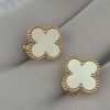 Custom Van Cleef & Arpels Vintage Alhambra Earrings Mother-of-pearl