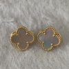 Custom Van Cleef & Arpels Vintage Alhambra Earrings Mother-of-pearl