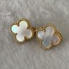 Custom Van Cleef & Arpels Vintage Alhambra Earrings Mother-of-pearl