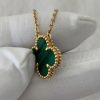 Custom Van Cleef & Arpels Vintage Alhambra Malachite Pendant