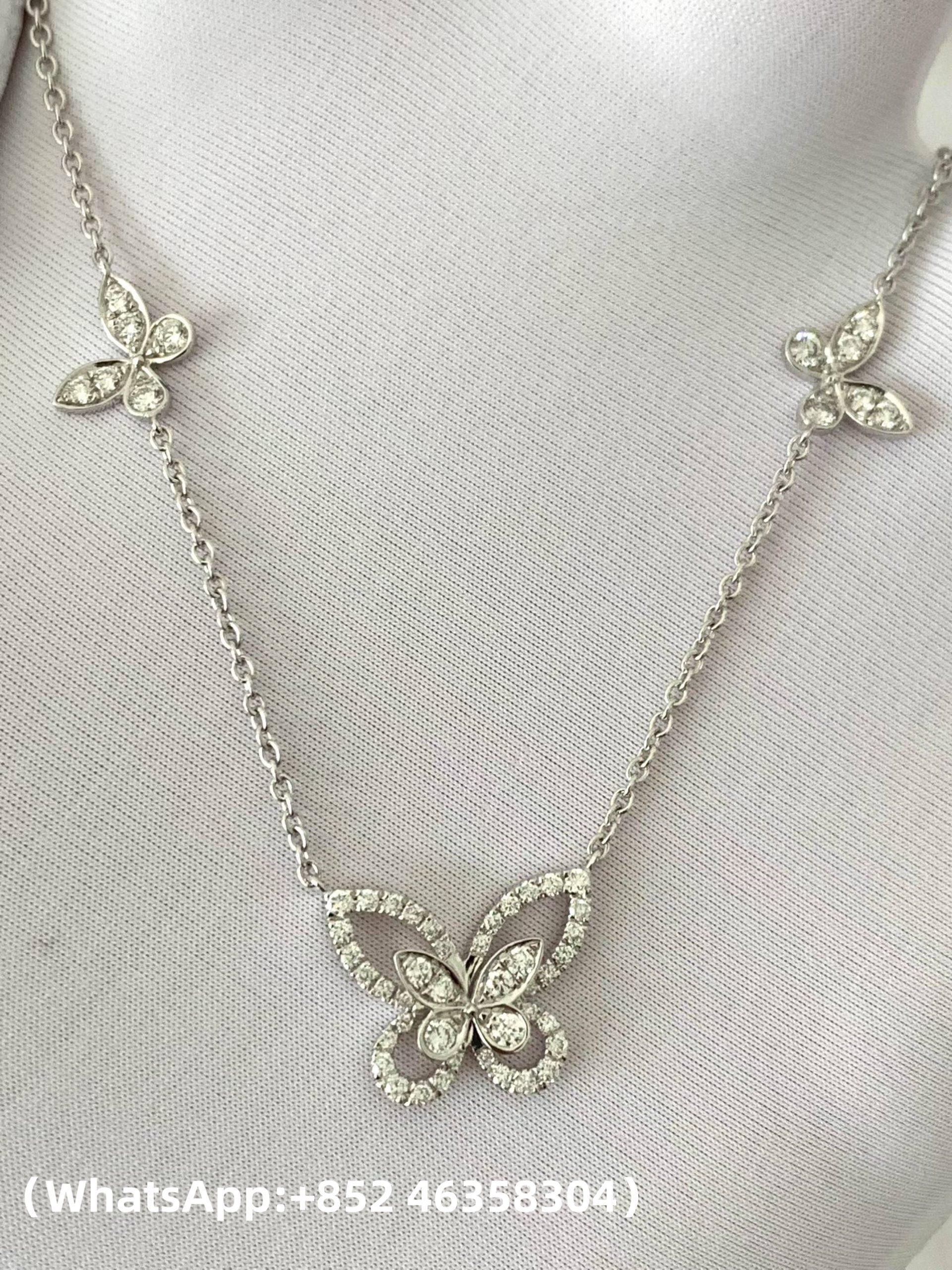 Custom GRAFF Multi Butterfly Silhouette Diamond Pendant