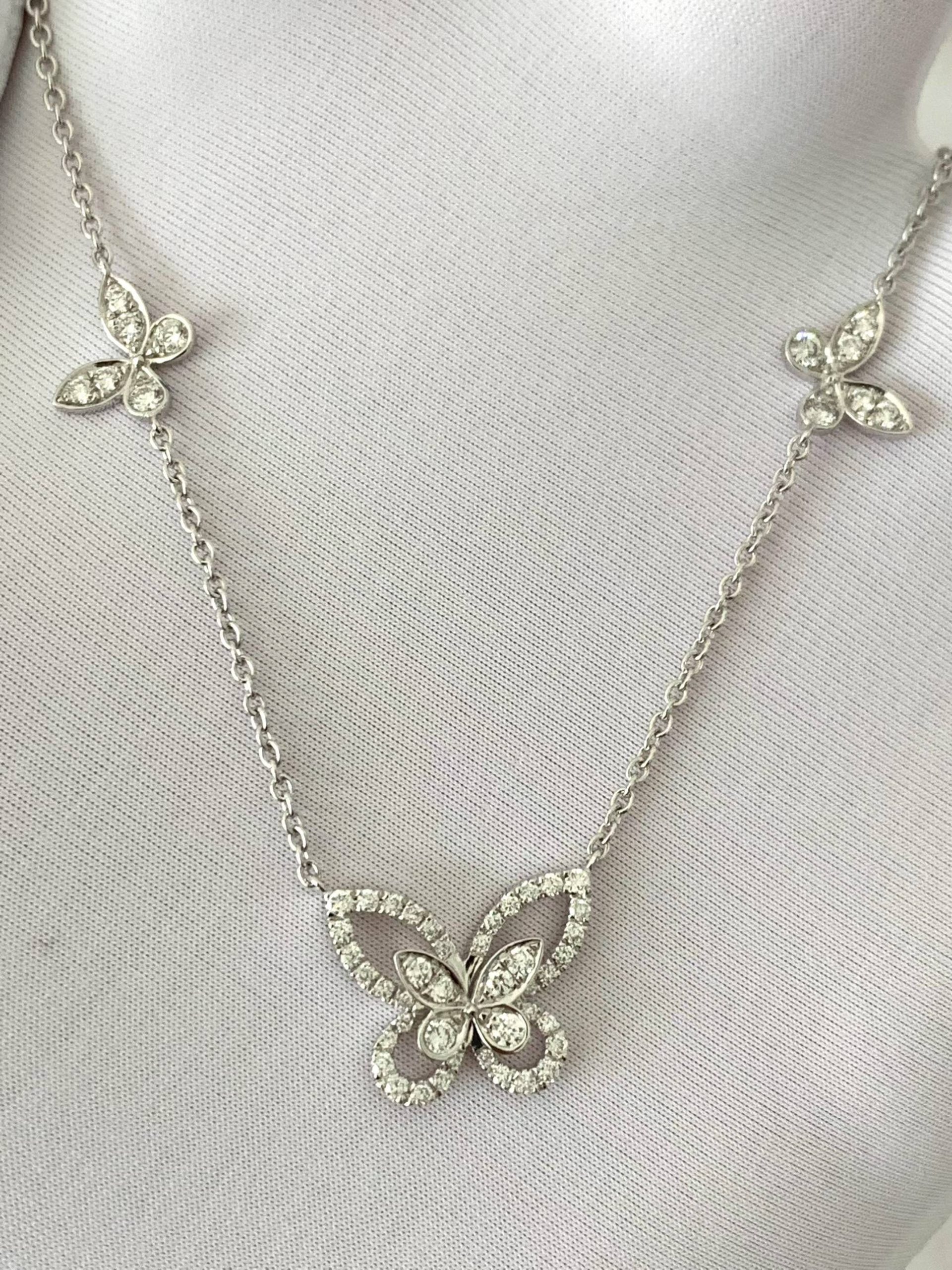 Custom GRAFF Multi Butterfly Silhouette Diamond Pendant