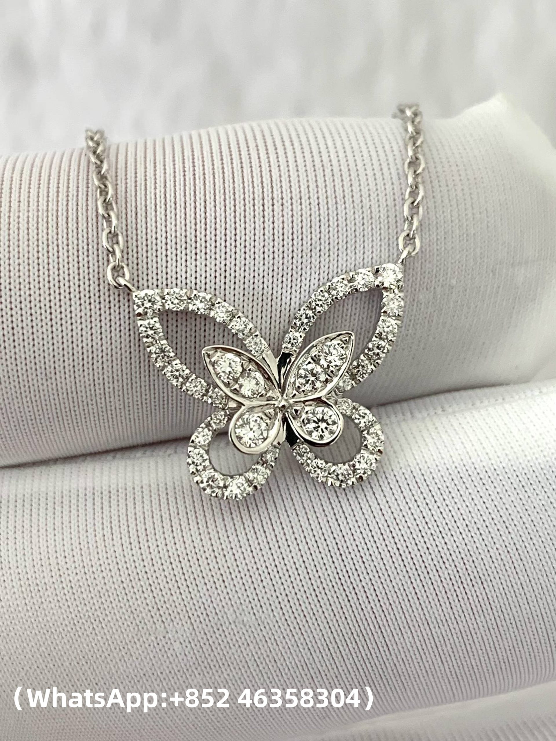 Custom GRAFF Multi Butterfly Silhouette Diamond Pendant