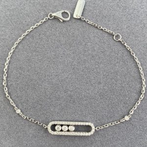 Custom Messika Baby Move Pavé White Gold Diamond Bracelet