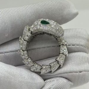 Custom Solid 18k Gold Bulgari Jewelry Serpenti Ring