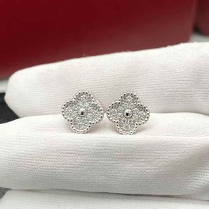 Custom Van Cleef & Arpels Sweet Alhambra Earstuds Diamond