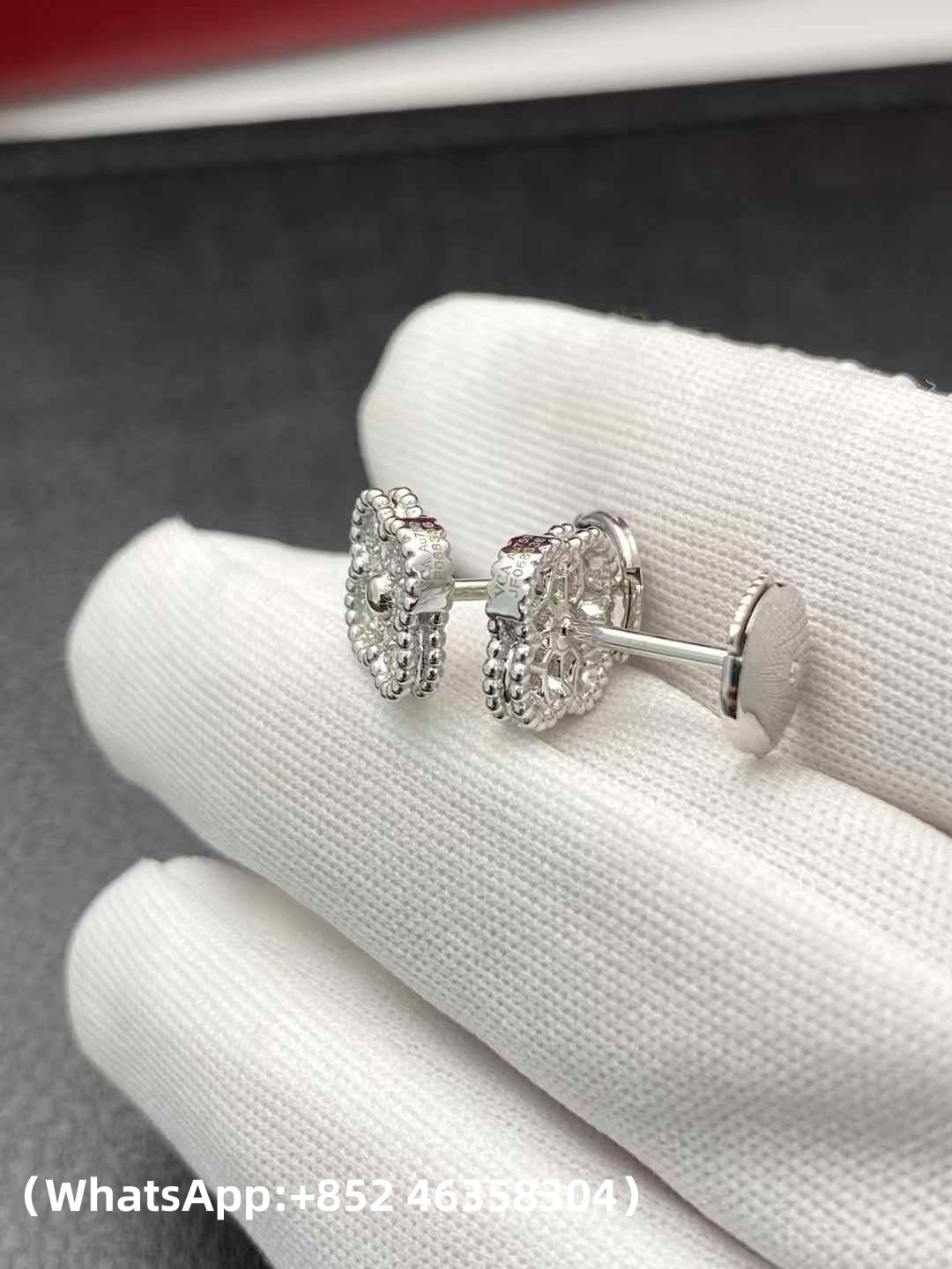 Custom Van Cleef & Arpels Sweet Alhambra Earstuds Diamond