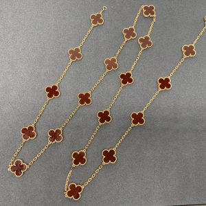 Custom Van Cleef & Arpels Vintage Alhambra Long Necklace