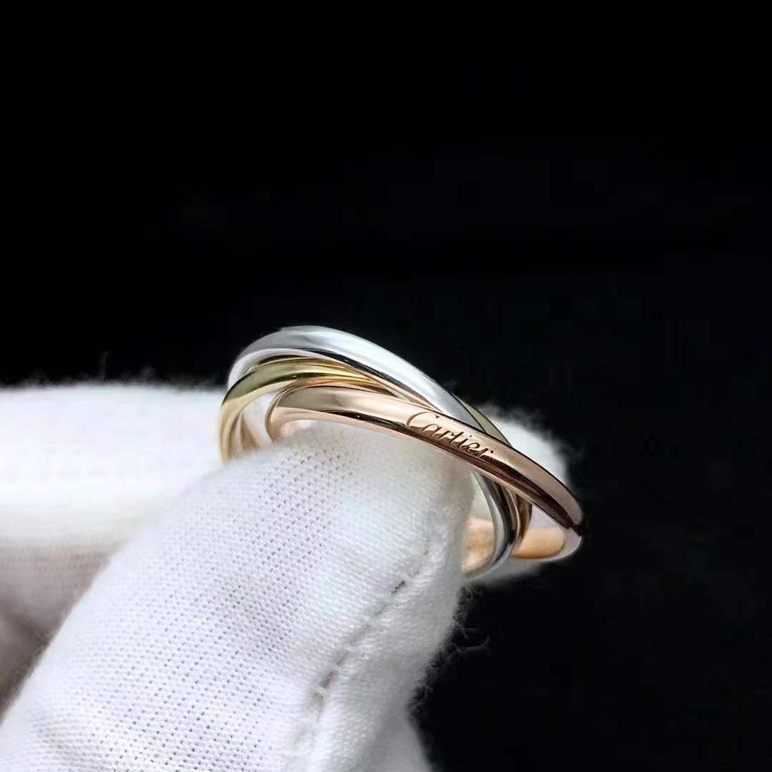 Custom Solid 18k Gold Cartier Jewelry Trinity RingCustom Solid 18k Gold Cartier Jewelry Trinity Ring