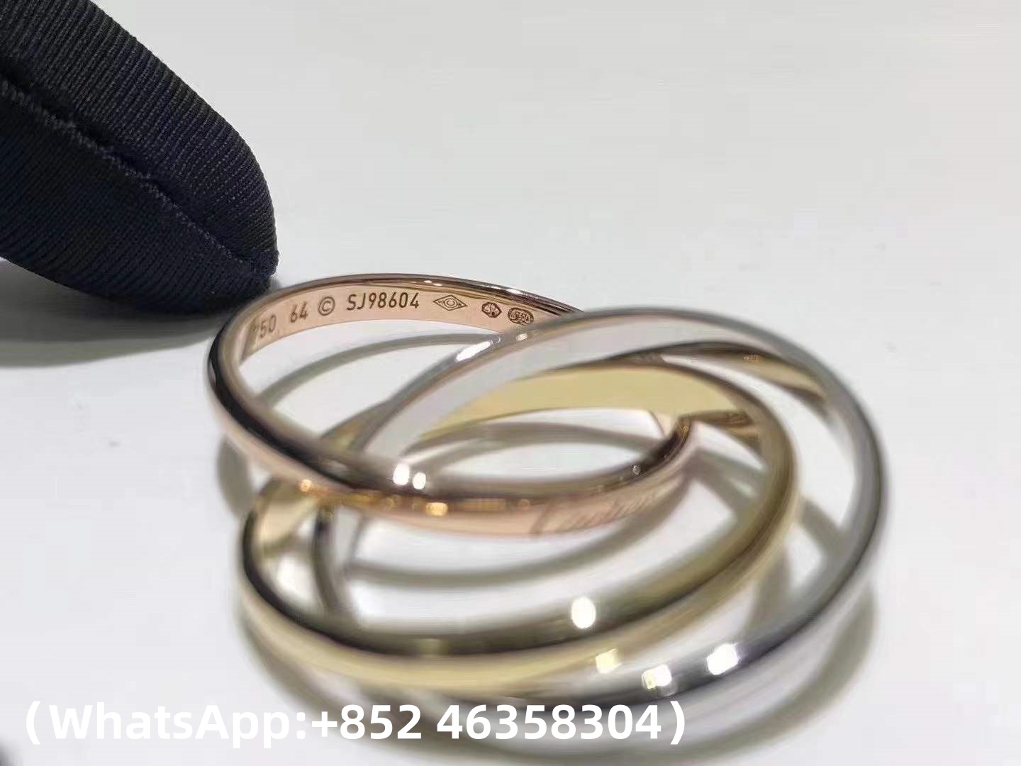 Custom Solid 18k Gold Cartier Jewelry Trinity Ring