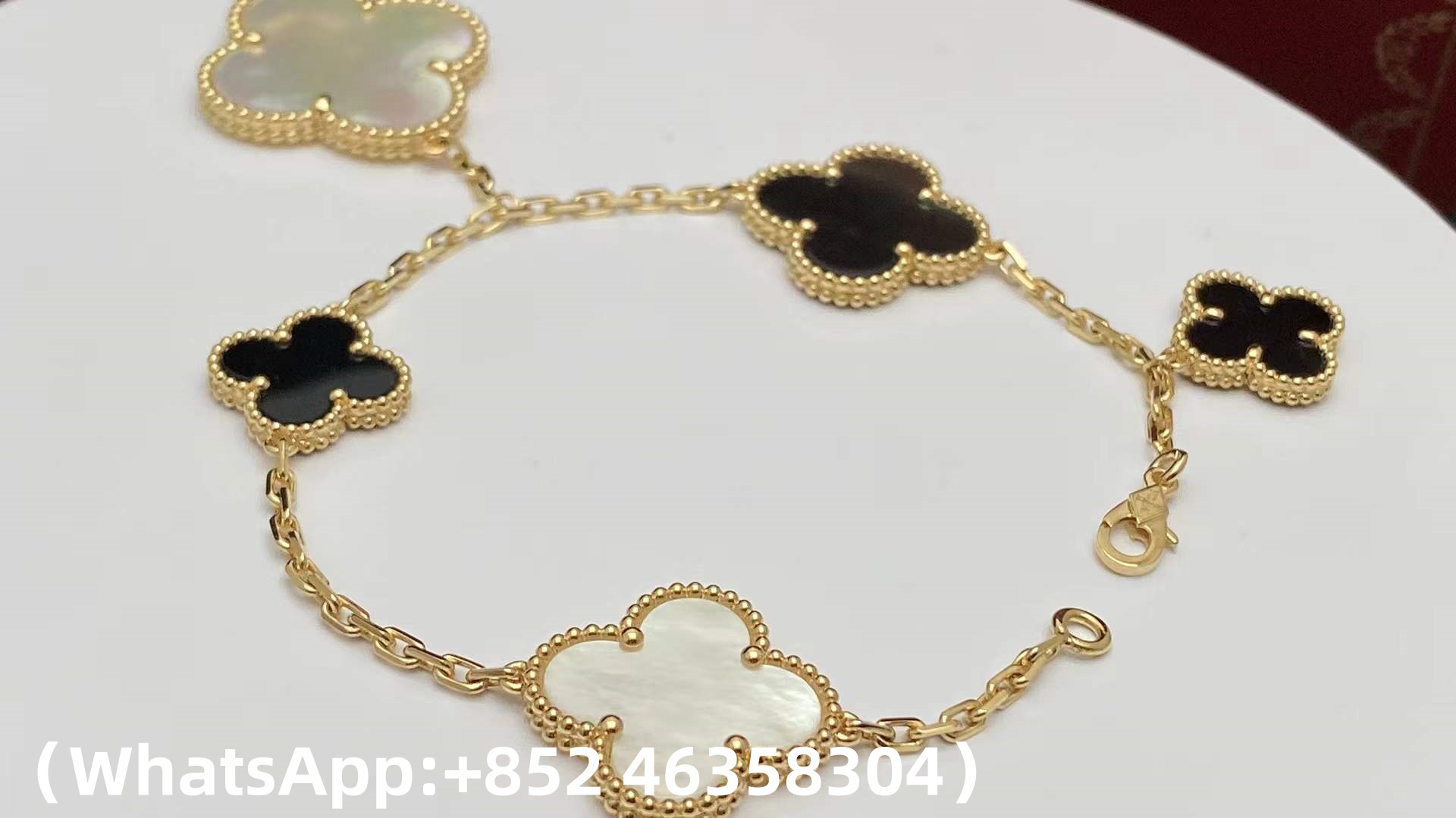 Custom Solid 18k Gold Van Cleef & Arpels Jewelry Magic Alhambra Bracelet