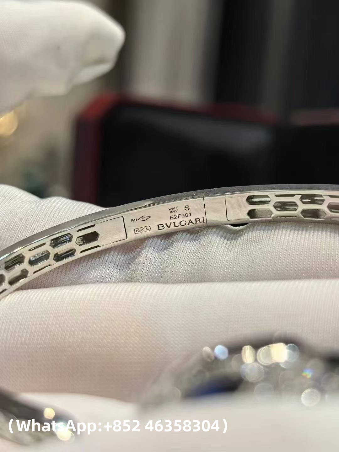 Custom Solid 18k Gold Bulgari Serpenti Seduttori Bracelet Set with Blue Sapphire Eyes and Demi Pavé Diamonds on the Head and Tail