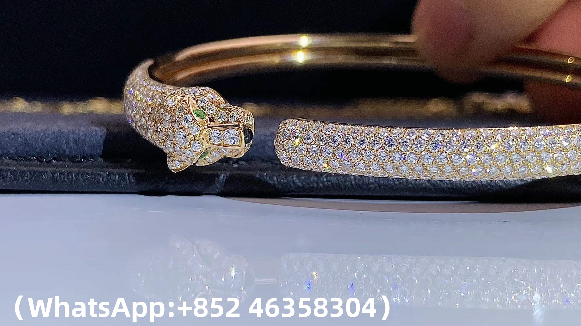 Custom Solid 18k Gold Cartier Jewelry Panthère de Cartier Bracelet