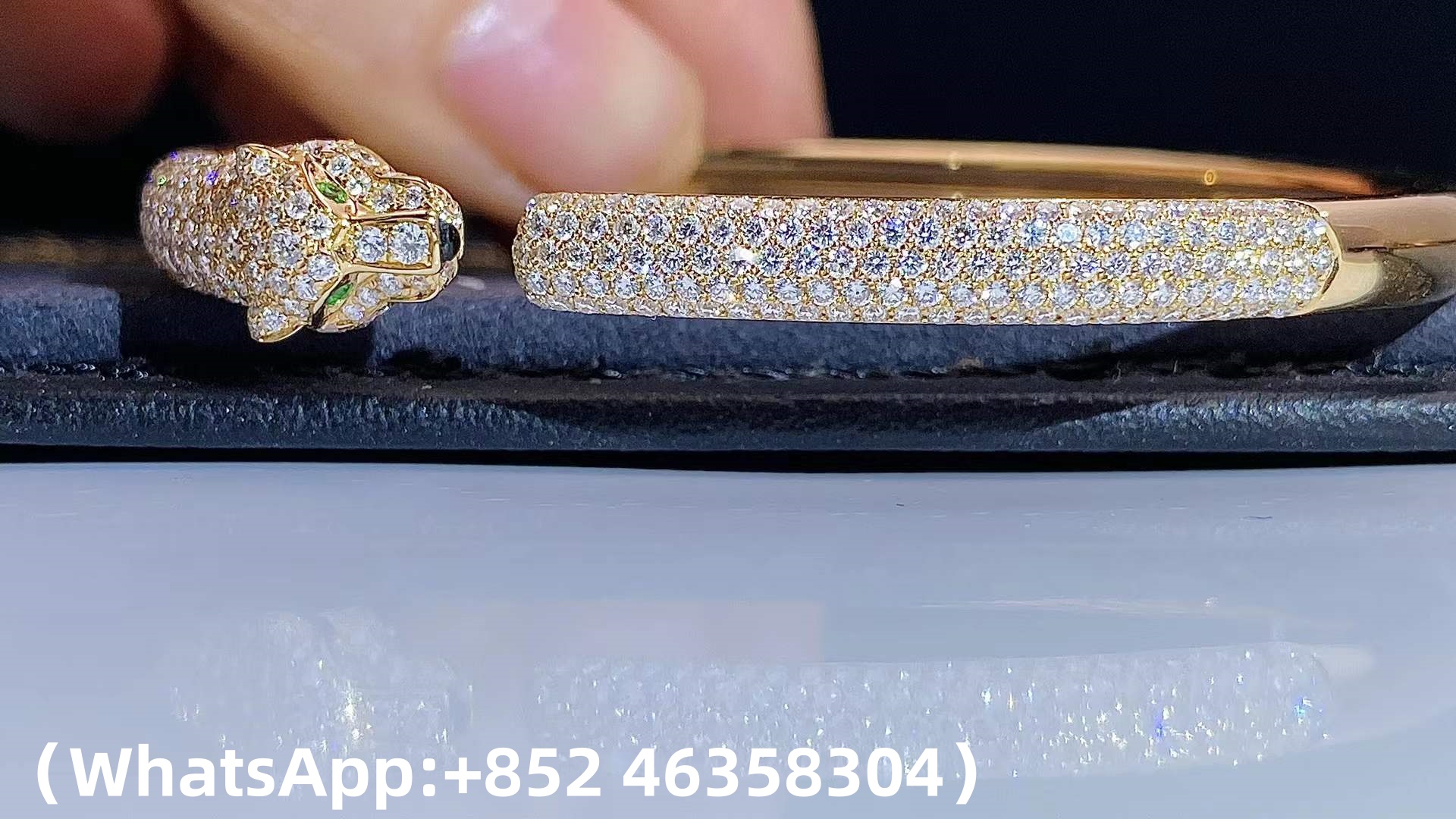 Custom Solid 18k Gold Cartier Jewelry Panthère de Cartier Bracelet