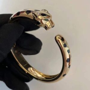 Custom Solid 18k Rose Gold Cartier Jewelry Panthère de Cartier Bracelet