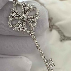 Custom Tiffany Victoria Keychain Pendant Diamonds